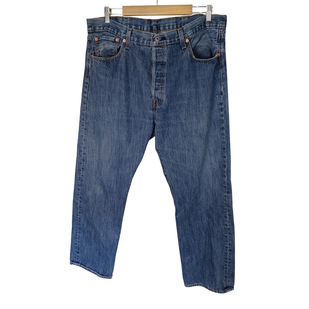 Levis 501 Vintage Original Fit Straight Denim Jeans Mens W38 L30 Button Fly New